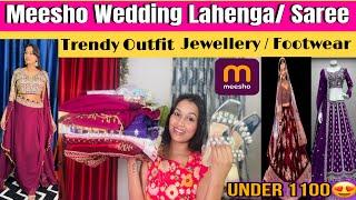 Meesho Wedding Lahenga Haul Under ₹1300 | @Seemamaurya88