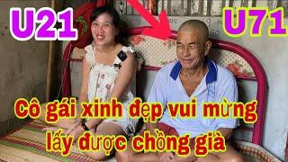 Cô gái xinh đẹp vui mừng lấy được chồng “cao tuổi “