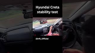 Hyundai creta stability test at 80kmph.  #suv #creta #hyundai #drift