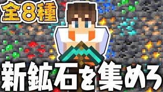 全8種の新鉱石を集めるまで終われません!!アプデ追加の隠れブロック!!マイクラ実況Part342【マインクラフト】