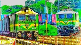 Rarely Captured Freight Trains | Adani Agri Wagon Goods Train & Container Freight Trains.