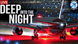 LIVE(Part 2) LATE NIGHT AIRPORT ACTION at CHICAGO O'HARE | SIGHTS & SOUNDS of PURE AVIATION |PLANES