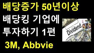 배당증가 50년 이상, 미국 주식 배당킹에 투자하기 1편! 3M과 Abbvie