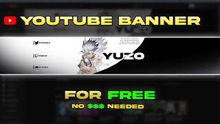 How To Make YouTube Channel Art For FREE! Photoshop Banner Tutorial (2024)