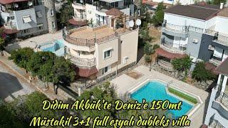 Didim Akbük'te Deniz'e 150mt mesafede 3+1 müstakil full eşyalı villa bu ev kaçmaz!!