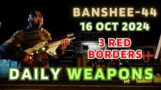 3 RED BORDERS, 2 decent rolls today - Banshee-44 Destiny 2 Gunsmith Official Weapon Inventory