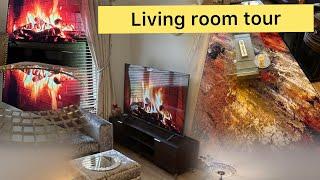 LIVING ROOM TOUR IN IRELAND  || sofa ki price ??  #pakistanimomdubaitoireland