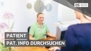 Wie kann ich Einträge in der Patienteninformation filtern?