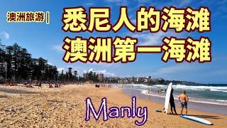 澳大利亚旅游 | 曼利海滩（Manly) | 澳洲第一海滩 | 悉尼人的海滩 | 澳洲最美海滩之一 | 几乎改变澳洲历史的地方 | 改变澳洲历史的海滩 | 悉尼最有名两大海滩之一 | 悉尼必去打卡地