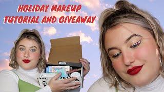 HOLIDAY MAKEUP TUTORIAL AND GIVEAWAY  CANDY-CANE EYELINER | Hannah Tyson