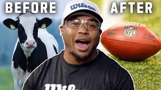Steve Smith Sr. Learns How Footballs are Made | Most Interesting Jobs