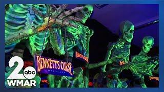 We got a sneak peak of Bennett's Curse Haunted House Maryland on Friday the 13th