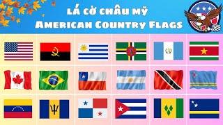 Dạy Bé Học Tiếng Anh Qua Lá Cờ Các Nước Châu Mỹ | American Country Flags | Oh Vui Kids