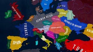 WW2 but with Kaiserreich Borders - HOI4 Kaiserreich Timelapse