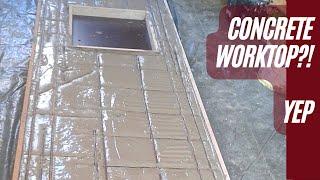 Making Concrete Worktop / Countertop in staged