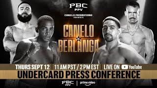 Canelo vs Edgar Berlanga LIVE Undercard Press Conference & Face Off Video