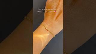 Forever making crush jewelry | Gold & Pearl Morse Code Secret Message Bracelet #shorts