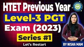 Restart Htet CDP Previous Year series -1 ||  Level -3 PYQ 2023 Exam Solution || By Nisha Sharma ||