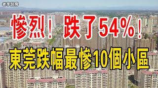 慘烈！最高跌了54%！東莞跌幅最慘的10個小區！2024年，救樓市第一槍！二手房價腰斬，房地產泡沫破滅，東莞樓市跌落神壇。#中國樓市 #中國樓市泡沫 #大灣區樓盤