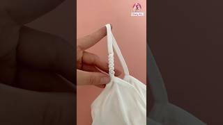 reduce shoulder strap length to new sewing tips #sewing #shorts