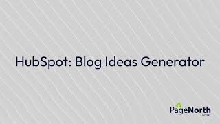 HubSpot: Blog Ideas Generator