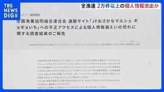 全漁連の通販サイトに不正アクセス　利用者の個人情報2万2000件近くが流出した可能性｜TBS NEWS DIG