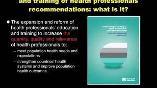 Transforming and Scaling Up Health Professional Education and Training