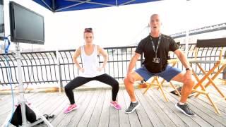 Fitness mit David Kirsch: Thigh Gap trainieren - Pliet Toe Squat | Anna Frost | WERBUNG