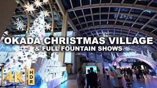 Okada Christmas Village + Full Shows of THE FOUNTAIN! | Hotel Walking Tour 2024 | Philippines