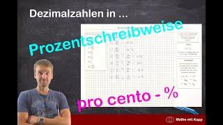 Brüche in Prozentschreibweise schreiben | Mathe mit Kopp