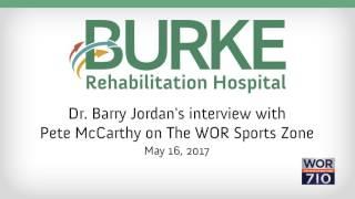 Dr. Barry Jordan's interview with Pete McCarthy on The WOR Sports Zone