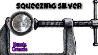 How To Squeeze Silver into Budget Coin Capsules | Silver Stacking |  2021 1oz Silver Maple Leaf 