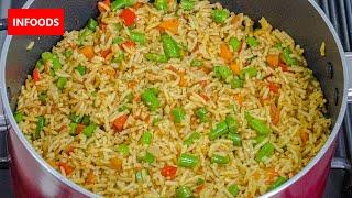 Vegetable Pilau Recipe | How to Make Pilau: Basmati Rice and Red Capsicum Recipe | Infoods