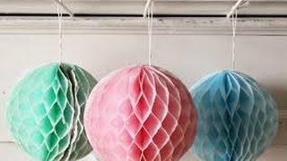 Paper Crafts: How to make a Paper Honeycomb Ball DIY 2020