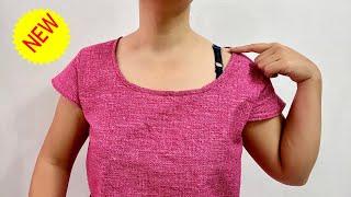 New trick to narrow a wide collar without fabric of the same color #trefacraft