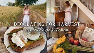  Decorating for Harvest in the English Countryside  Cottage Kitchen, Cotswolds Slow Living Vlog