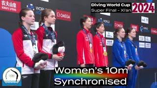 Medal Ceremony | Women's Synchronised 10M Platform Final | Diving World Cup 2024 - Xi'an 2024