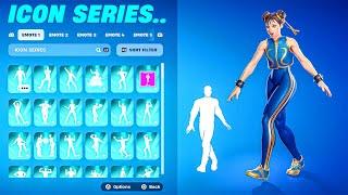 ALL FORTNITE ICON SERIES & NEW TIKTOK EMOTES!