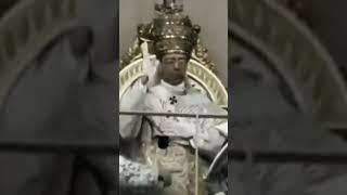 Pope Pius XII giving the "Urbi et Orbi" blessing just after his Coronation with the Papal Tiara.