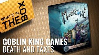 Unboxing: Moonstone - Death And Taxes Troupe | Goblin King Games