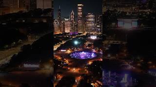 Flying dji mavic 3 drone over Chicago during summer | Night view #chicago #night #drone #summer