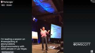 Newsjacking! David Meerman Scott presents at Tony Robbins Business Mastery