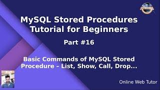 MySQL Stored Procedure Beginners Tutorial #16 - Basic Commands for MySQL Stored Procedure