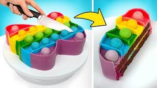 DIY RAINBOW POP IT CAKE