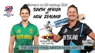 SA-W vs NZ-W icc women t20, 2024 final highlights parti, 1st Inning HD 60fps