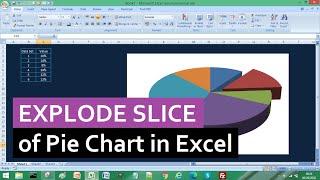 Explode a Slice of Pie Chart in Excel