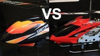 V911 vs S107G Helicopter Review & Flying Test . Infrared Syma & 2.4ghz WL Toys RC Gyro Micro Hele