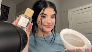 ASMR | perfume collection & glass tapping:)