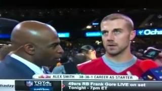 D sanders asked Alex Smith the tough questions