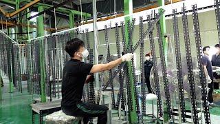 The process of making the best-selling iron shelf rack. Korean boltless shelf manufacturing factory